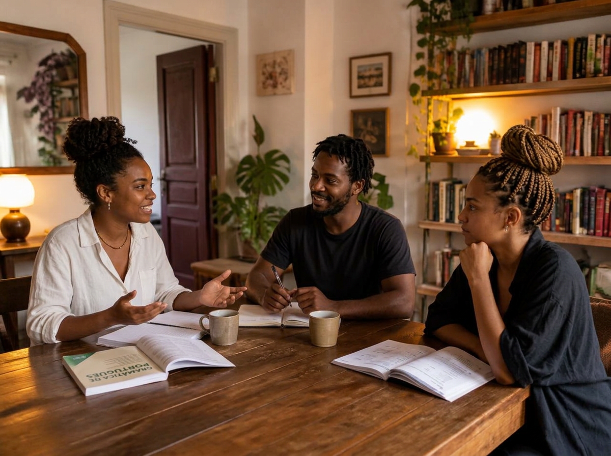Portuguese class happening at Kin Coliving